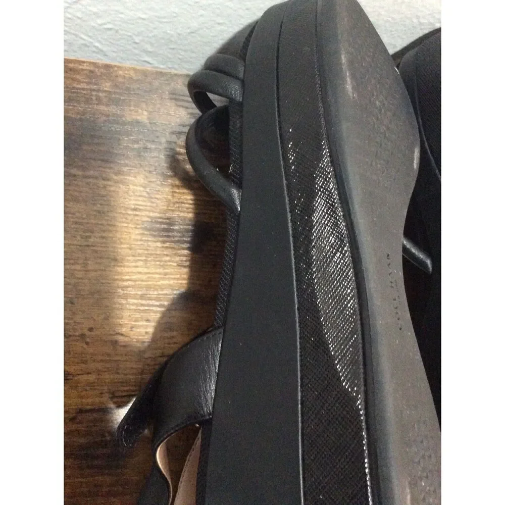 Cole Haan Black Platform Heels Size 8 New
